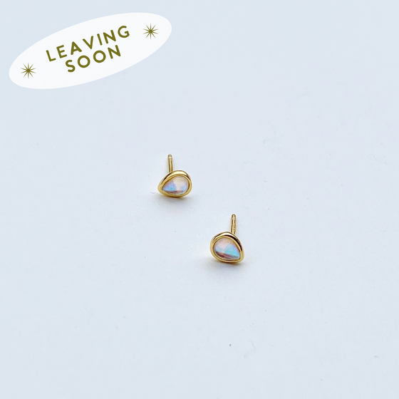 Opal Teardrop Studs
