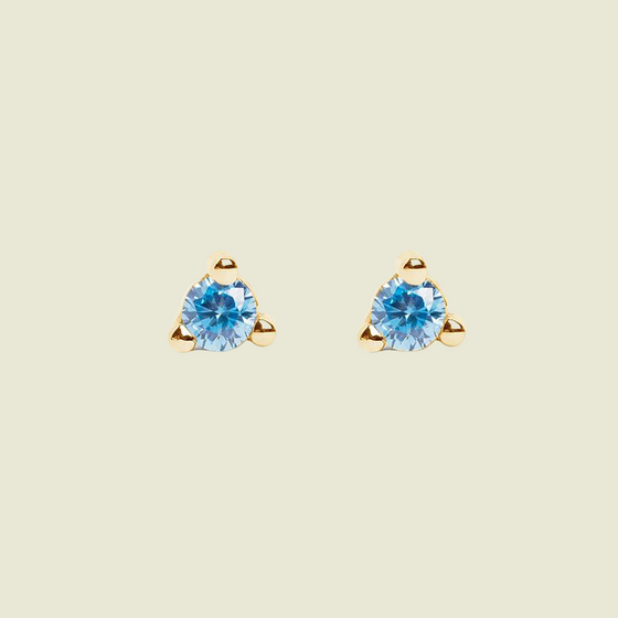 Blue Zircon Studs