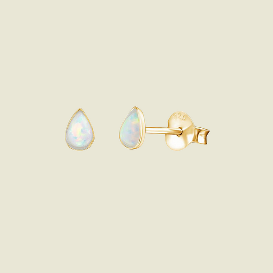 Opal Teardrop Studs